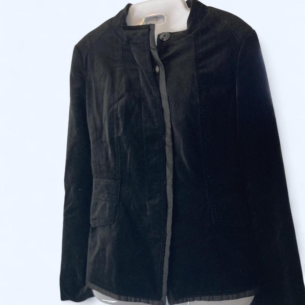 Coldwater  Creek velvet jacket with black buttons 8